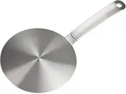 2020 Newest Heat Diffuser Stainless Steel Induction Adapter Plate Removable Handle Coffee Milk Cookware Induction Hob Heat Cooking Diffuser for Electric Stove 5.5inch