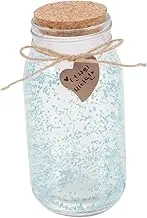 iplusmile Luminous Wishing Bottle Multipurpose Glass Storage Jar with Cork for Night Decoration for Christmas Birthday Thanksgiving Celebrations