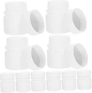 Mobestech Travel Toiletries Bottles 12 Hdpe Solid Jars 30ml Organizers with Sealing Caps for Medicine