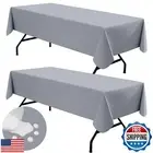 homing 2 Pack Rectangle Vinyl Tablecloth, Waterproof Spillproof Plastic Flann