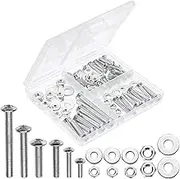 113 pcs Bolts, Nuts, and Washer Assortment Kit, 113 pcs, Assorted Nuts and Bolts, Washer Kit
