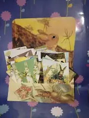 Bunny rabbit Pocket fully Loaded Junk Journal Scrapbook Ephemera USA