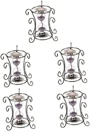 BESPORTBLE 5pcs Iron Retro Retro Decor Vintage Ornaments Vintage Sand Clock Ornament Sand Clock Decor Fireplace Decorations Home Decorations for Living Room Wrought Iron