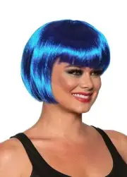 Underwraps Womens Costume Accessory Hair Adults Short Bob Cut Wig Royal Blue