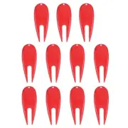Golf Divot Tool, 12 Pack Plastic Golf Repair Tool Ball Marker for Golfer, Red