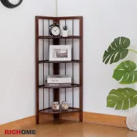 在飛比找PChome24h購物優惠-【RICHOME】莉雅楠竹四層角落架