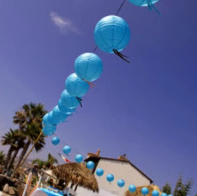 12x blue paper lanterns engagement wedding birthday anniversary party decoration