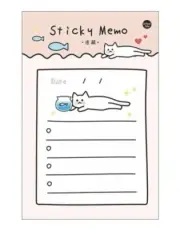 Cat Fishbowl To Do List Memo Pad