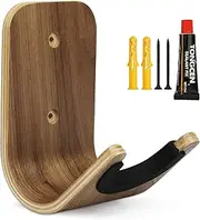 Yuepin Wall Hanger Mount for Guitar, Ukulele - Plywood Hook Holder With Screws and Adhesive for Acoustic or Electric Instruments