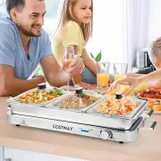 CostwayFood Warmer Buffet Server for Parties, Banquets, Catering Events