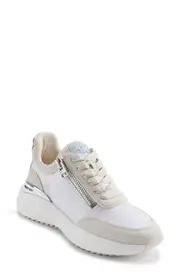 DKNY Zacata Platform Wedge Sneaker in Khaki/Blue at Nordstrom, Size 7