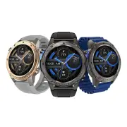 BlitzWolf BW-Voyager1 1.43-inch AMOLED GPS Double Straps Compass & Barometer 10ATM Waterproof bluetooth Call Heart Rate