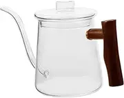 Cabilock Coffee Pot Glass Teapot Handle Ml Home Tea Kettle for Single Cup Coffee or Tea