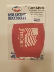 NEW Mask of Honor Washable Reusable Face Mask "FREEDOM USA" 100% Cotton