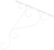 ibasenice 2X Metal Plant Hooks Wall Bracket for Garden Flower Pots Decorative Hooks (Small White)