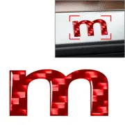 Window Door Wall Car Badge Emblem Lowercase Alphabet Letter m Decals Stickers
