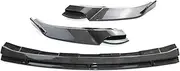 Front Spoiler Lip for VW for T-ROC for TSI for TDI 2017-2022 ABS Spoiler Lip Set Glossy Black Carbon Fiber Look Body Kit Car Front Bumper
