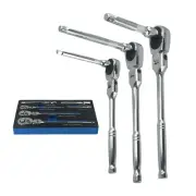 6PC 72 Tooth Flex Head Ratchet Wrench Set for Tight Spaces and Leverage
