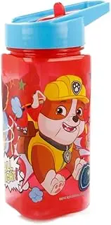 Paw Patrol Reusable Square Water Bottle Drink Bottle with built-in handle for Easy Carry School Lunch Kids Childrens 510ml BPA free Plastic Includes Half Size 12pcs Pencil Set (Paw Patrol)