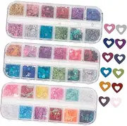 Healvian Nail Charms Nail Art Glitter Sequins Flakes Manicure Shining Flakes for Party