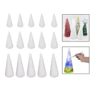 15 Pieces Foam Cones for Crafts ,Christmas Tree ,Handmade Foam Tree Cones