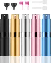 Travel Perfume Atomizer Refillable 8ml (5 PCS), Travel Cologne Sprayer Mini