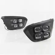 Fog Light 12V Auto Driving Lamp LED DRL Daylights For Rio X-line 2018 2019 Yellow Turn Signal Daytime Running Headlamps