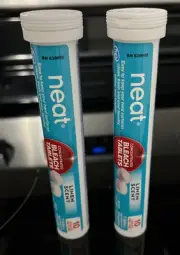 Neat Concentrated Bleach Tablets Linen Scent 10 Count Tube -2 Tubes