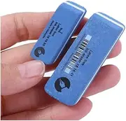 GANPUB 2Pcs Blue Rectangular Double Head Sand Eraser for Fountain Pen, Colored Pencils, Ballpoint Pens and Ink Marks