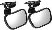WESIEVYA 2pcs Car Mirror Shatterproof Rotation Rearview Mirror for Backseat View Easy Tool Installation for Safety Monitoring While Driving
