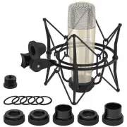 Geekria Shock Mount Mic Holder for CAD GXL2200, Nady SCM-800, Warm Audio WA-47Jr