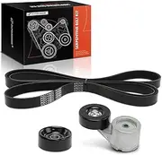 Engine Serpentine Belt Drive Kit Compatible with Chevrolet Blazer, C1500, C2500, C3500, R1500 R2500 V1500 V2500 Suburban, S10 & GMC Jimmy, Sonoma, K1500, K2500, K3500 & Oldsmobile Bravada