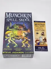 Munchkin Spell Skool Game + Bookmark Extreme Extra Credit Steve Jackson Games