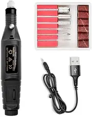 Electric Nail Drill Bits 12File Tool Set Machine Acrylic Art Manicure Pen Shaper - Compact & Portable Nail Art Shaping Tool with Various Bits
