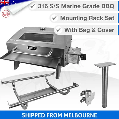 316 MARINE BBQ Portable Boat Camp Gas Barbecue Stainless Steel Caravan Window