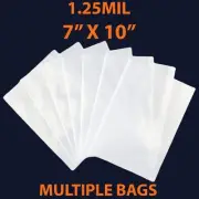 1.25Mil 7" X 10" | LDPE Clear Flat Poly Bags, Flexible & Durable | Multiple Bags