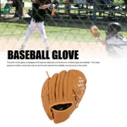 (10.5 Inch Brown)Baseball Glove Ergonomic PU Leather Baseball Mitts Softness Dp