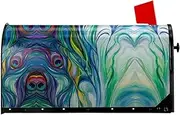 Peacock Feathers Magnetic Mailbox Covers,Post Box Cover Standard Size 21x18 Inches For Outdoor Garden Home Decor