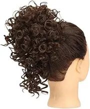 Hairpiece Messy Bun Hair Piece for Women, Elastic Drawstring Synthetic Curly Chignon Hair Extension Daily Use(4-30)