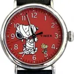 【TIMEX 天美時】SNOOPY 限量聯名系列-可愛繃帶款手錶(紅X黑) TXTW2U86000 40MM 現代鐘錶