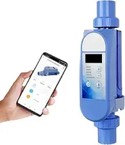 Smart Salt Chlorine Generator, Saltwater Pool Chlorinator System with App Remote Control & Titanium Plate Self-Cleaning WiFi, for Swimming up to 22,000 Gallons 50M³/12g/h