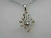 Welsh Clogau 9ct White & Rose Gold Celebration Sparkle Topaz Pendant