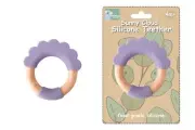 Koala Dream Silicone Teether Cloud Purple | Natural Timber, BPA-Free Silicone, S