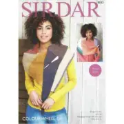 New Sirdar 8033 Coulourwheel Easy Knit Triangular Wrap Knitting Pattern
