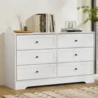 6 Chest of Drawers LEIF White Modern Storage Furniture Bedroom Organizer H WH-AB