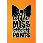 LITTLE MISS SASSY PANTS: ORANGE GRUNGE PRINT SASSY MOM JOURNAL / SNARKY NOTEBOOK