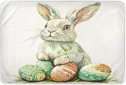 Extra Large Resuable Changing Pad Covers Waterproof Washable Potty Training Cover Slip-Resistant Toddler Bedding Products for Toddler Kids 52x34in Rabbit Bunny Eggs Easter