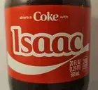 Share A Coke With Isaac 2025 Personalized Limited Edition Coca-Cola Coke Bottle