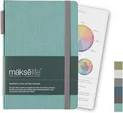 MäksēLife Quarterly Undated Planner - Goal Setting And Weekly Planner, Productivity Tools, Time-Management, Habit Tracker, Teal