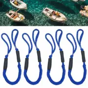 4 Pack Marine Bungee Dock Line Boat Mooring Rope Anchor Cord Stretch Blue